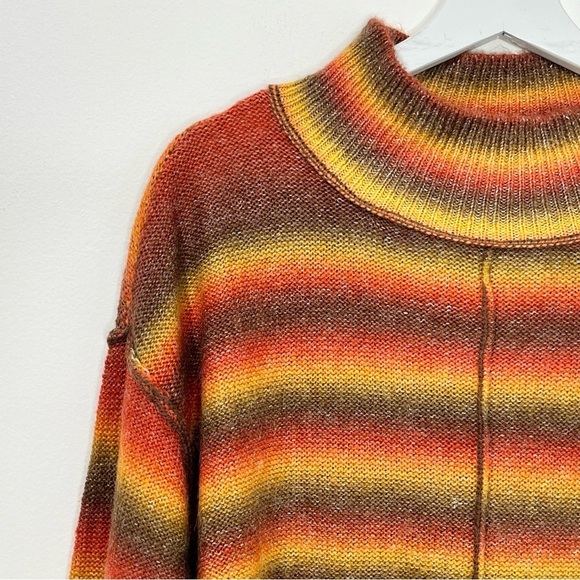BEACH LUNCH LOUNGE Shadow Wool Blend Ombré Oversized Turtleneck Sweater XL - Picture 6 of 10